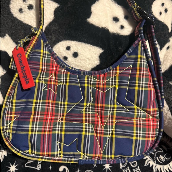 Coachtopia Loop Ergo Plaid Shoulder Bag With Stars - Picture 3 of 3